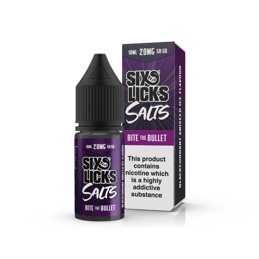 BITE THE BULLET NIC SALT E-LIQUID BY SIX LICKS SALTS