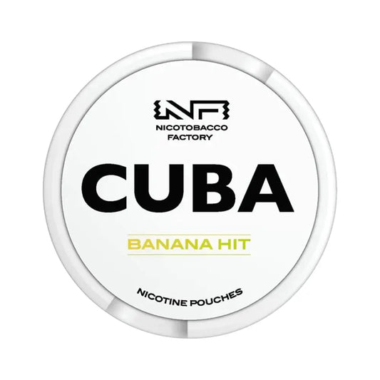 Banana Hit Nicotine Pouches by Cuba White