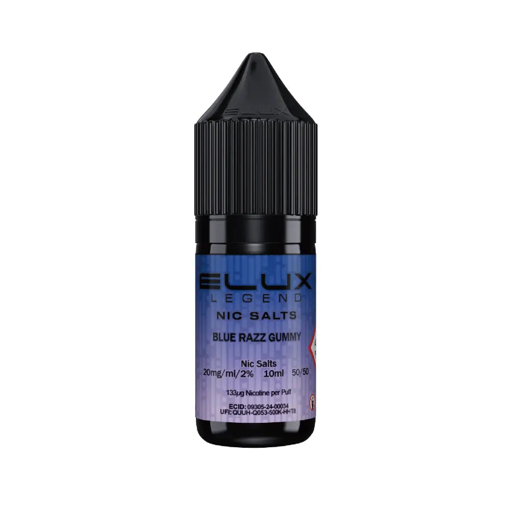 Blue Razz Gummy 10ml Nic Salt by Elux Legend Elux