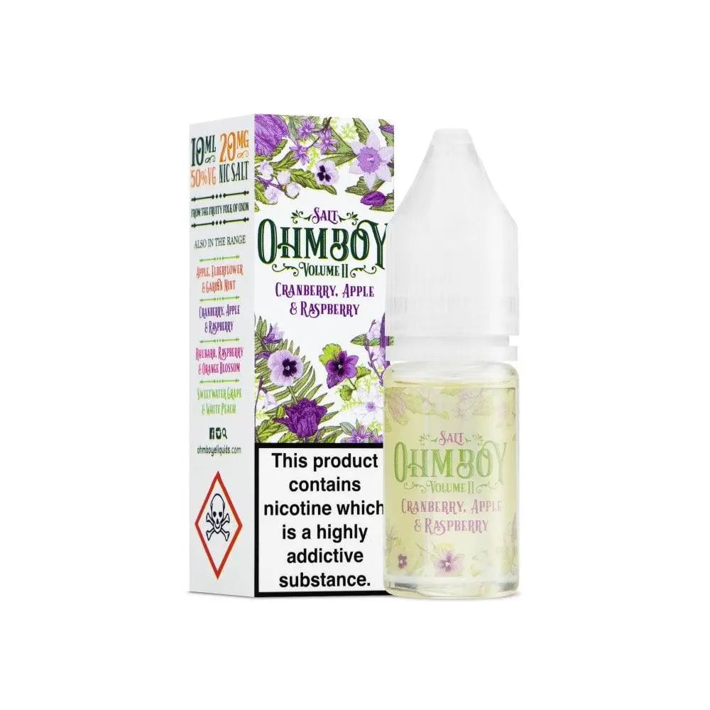 Cranberry Apple & Raspberry Nic Salt E-Liquid by Ohm Boy Volume 2