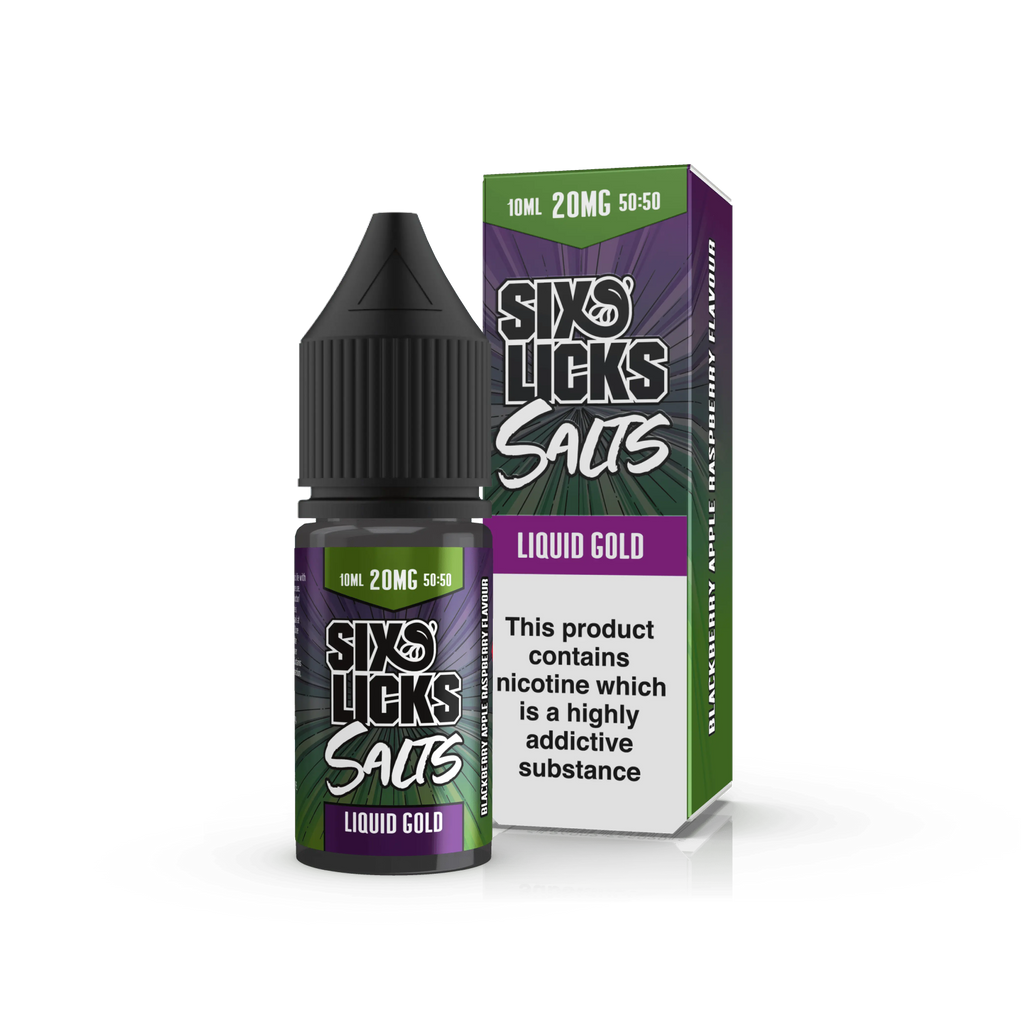 Liquid Gold Nic Salt E-Liquid by Six Licks Salts