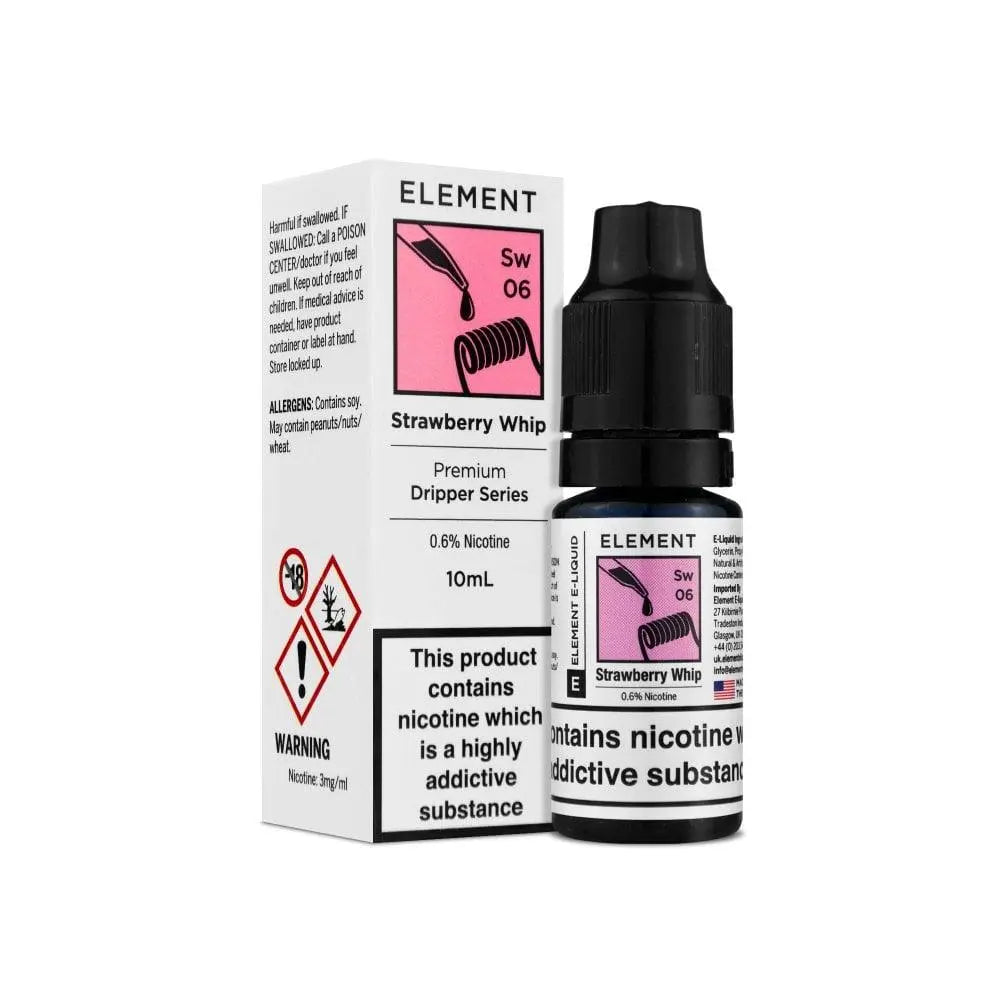 STRAWBERRY WHIP DRIPPER E-LIQUID BY ELEMENTS - TidalVape