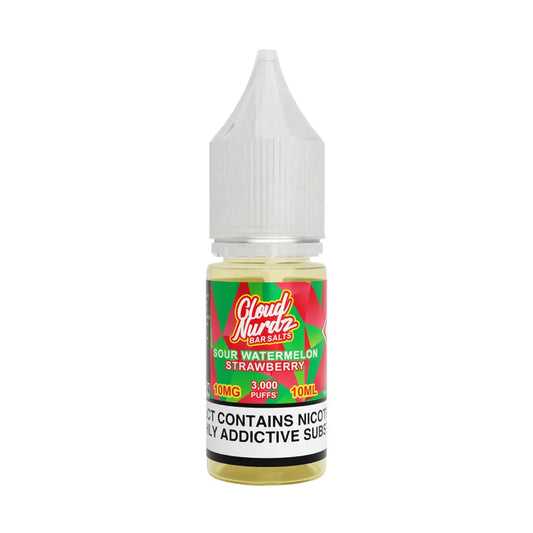 Sour Watermelon Strawberry 10ml Nic Salts by Cloud Nurdz