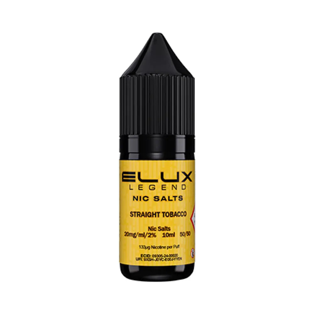 Straight Tobacco 10ml Nic Salt by Elux Legend Elux