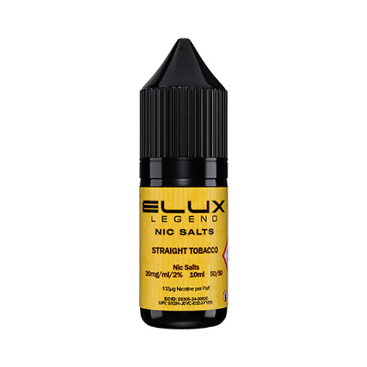 Straight Tobacco 10ml Nic Salt by Elux Legend Elux