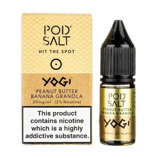 YOGI PEANUT BUTTER BANANA GRANOLA NIC SALT E-LIQUID BY POD SALT & YOGI