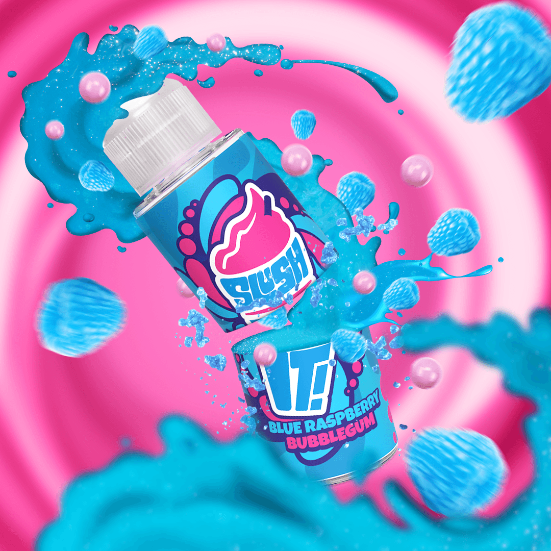 Blue Raspberry Bubblegum E-Liquid by Slush It 