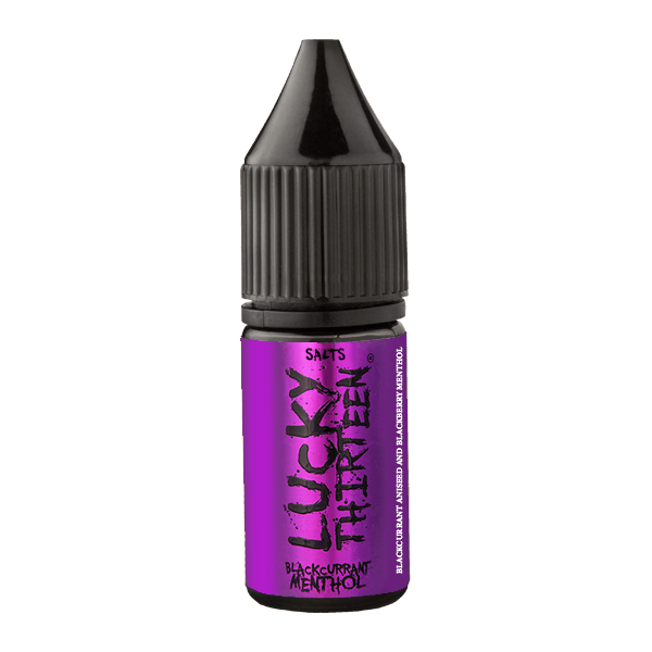 BLACKCURRANT MENTHOL NIC SALT E-LIQUID BY LUCKY THIRTEEN - TidalVape