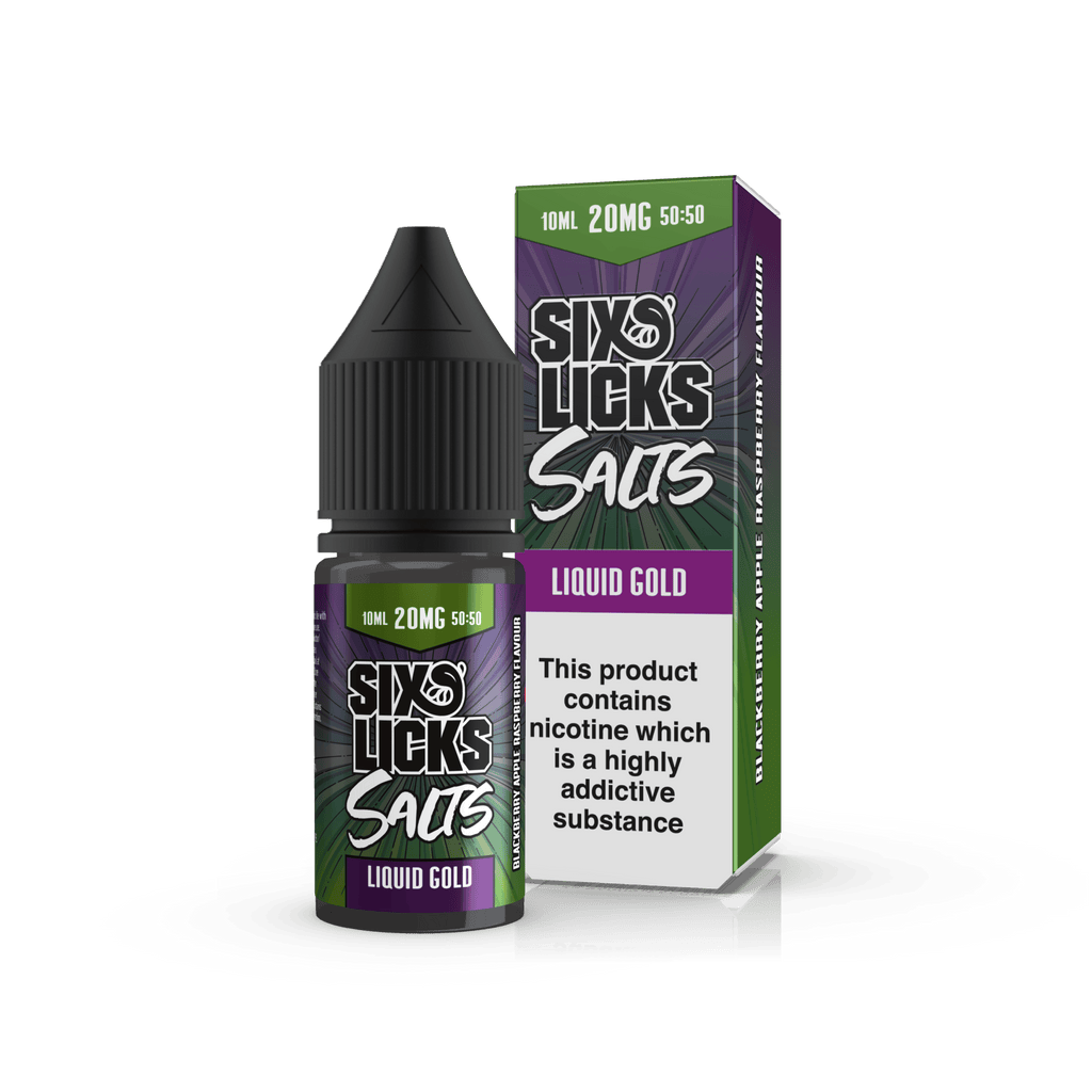 Liquid Gold Nic Salt E-Liquid by Six Licks Salts