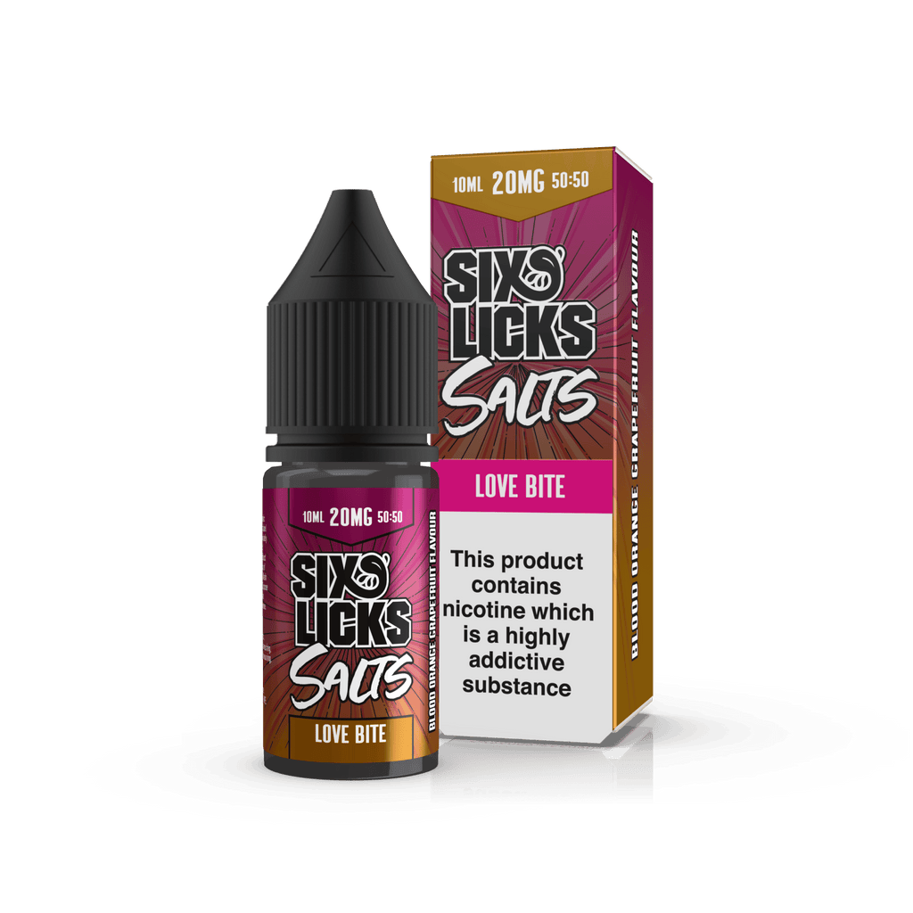 Love Bite Nic Salt E-Liquid by Six Licks Salts