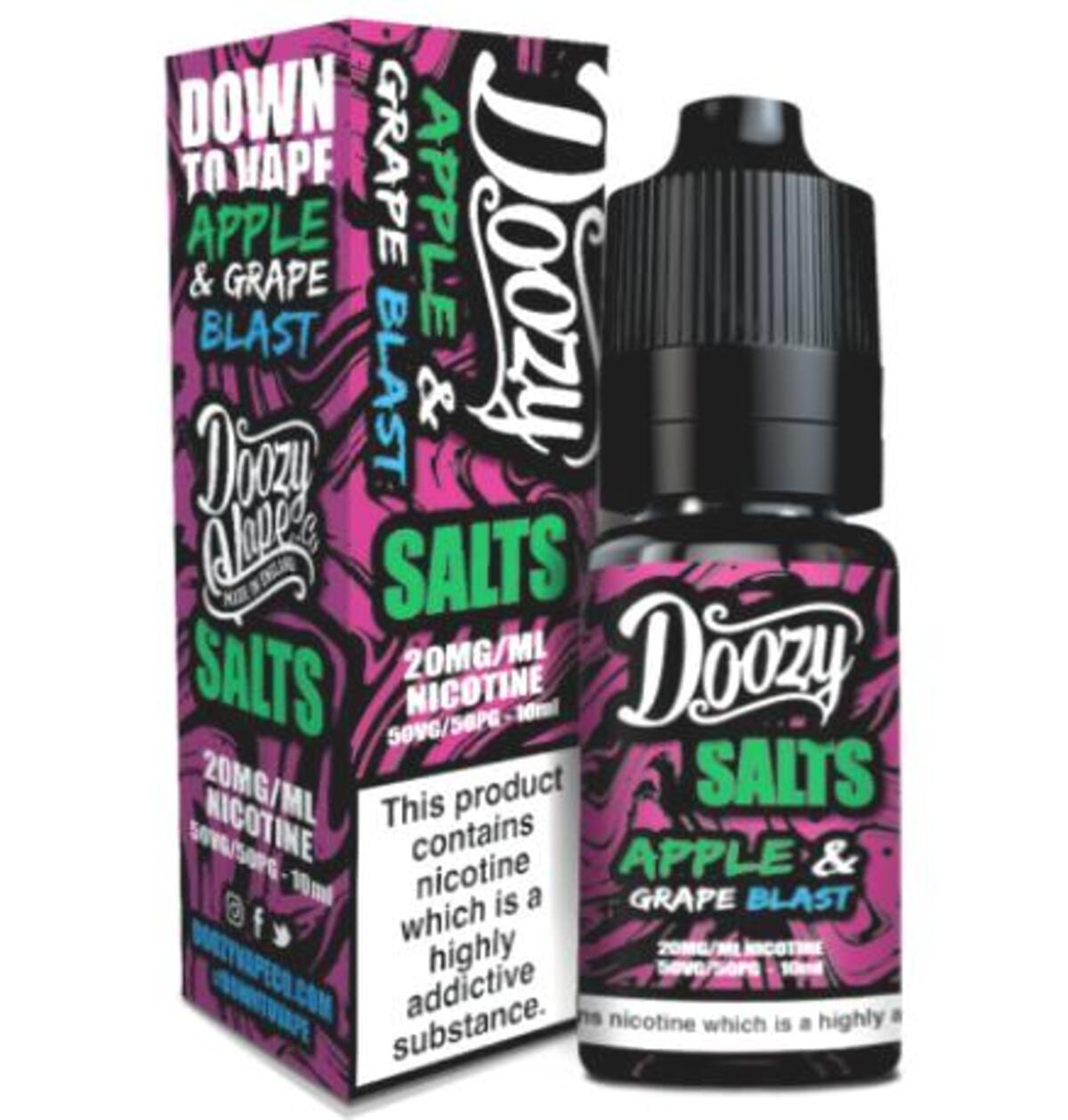 apple & grape blast nic salt e-liquid by doozy 